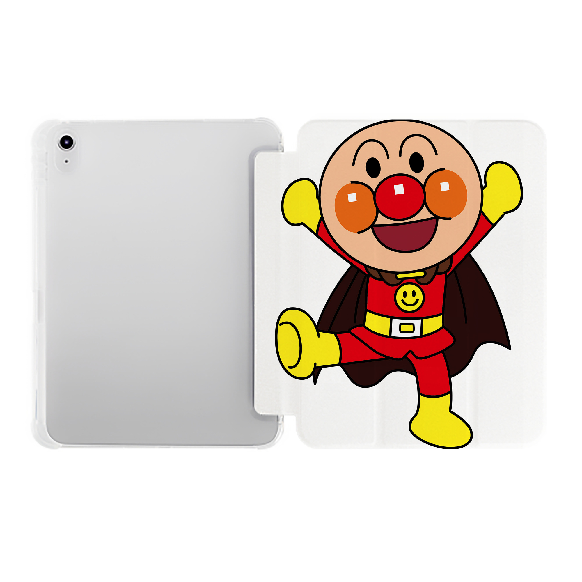（画像用） アンパンマン Anpanman IPad ケース ペン収納付き 三つ折りスタンド PUレザー×シリコン 対応機種9.5/10.5/10.9インチ